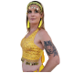 Top de Danse Femme Scintillant en Paillettes et Sequins