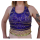 Top de Danse Femme Scintillant en Paillettes et Sequins