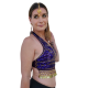 Top de Danse Femme Scintillant en Paillettes et Sequins