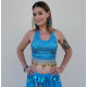 Top de Danse Femme Scintillant en Paillettes et Sequins