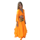 Costume de danse orientale lumineux orange 