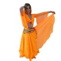 Costume de danse orientale lumineux orange 