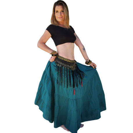 Tenue tribale de danse orientale indigo