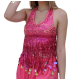 Top Dos Nu Scintillant aux Franges Envoûtantes pour Femme