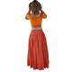 Costume tribal de danse orientale orange