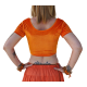 Costume tribal de danse orientale orange