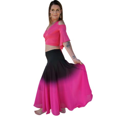 Tenue de danse orientale bicolore ultra fluide