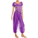 Tenue de danse orientale top sarouel violet brillant
