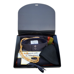 Coffrat Cadeau Qamis noir Sebah, Musc Chéchia