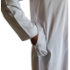 Djellaba homme PROMO blanc pur col mao 