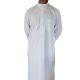 Djellaba homme PROMO blanc pur col mao 