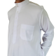 Djellaba homme PROMO blanc pur col mao 