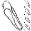 Tasbih islamique 99 grains décor argenté