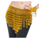 Ceinture élastique dorée de danse orientale