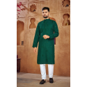  Ensemble Kurta homme coton vert