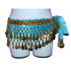 Ceinture de danse orientale enfant turquoise