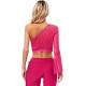 Top de danse orientale à manche fuschia