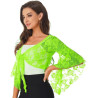 Top d'entrainement dentelle de danse orientale vert