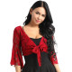 Top d'entrainement dentelle de danse orientale rouge