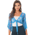 Top d'entrainement dentelle de danse orientale turquoise