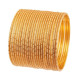 24 Bracelets Indiens Bangles métalliques couleur Or