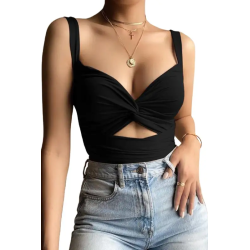 Haut de cours danse noir cache coeur