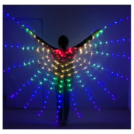 Ailes d'isis de danse orientale lumineuses ouvertes