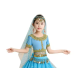 Voile de tête pour enfant de danse orientale à paillettes bleu ciel