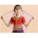 Voile de tête pour enfant de danse orientale à paillettes violet