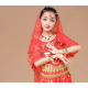 Ornement de tête Indien pour costume Bollywood rouge