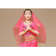 Ornement de tête Indien pour costume Bollywood rose