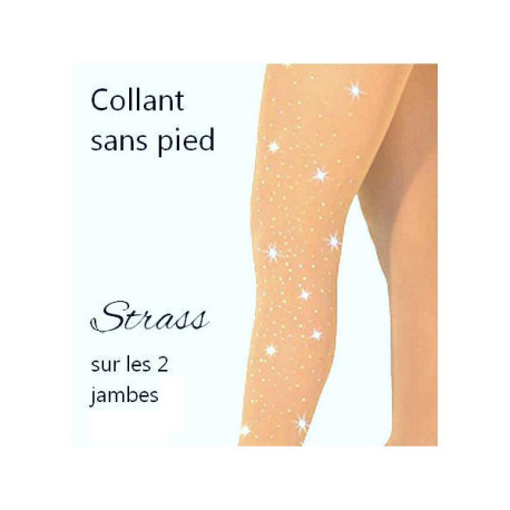 Collant chair sans pied strass