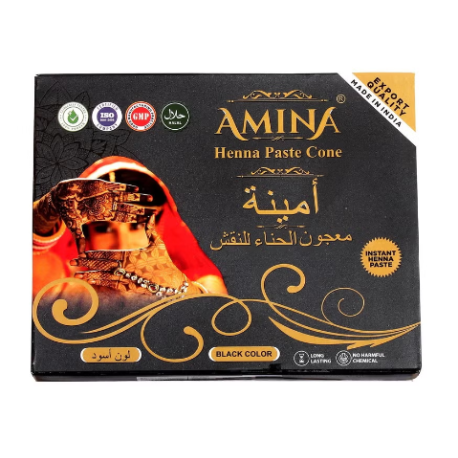 Lot de 12 cônes de Henné Noir AMINA