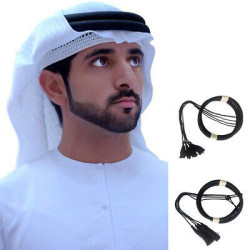 Agal homme cordon noir doublé
