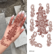 Planche de Tatouages Temporaires Henné en Stickers - Non Toxique et Résistants à l'Eau