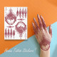 Tatouage temporaire au henné indien pour femme, imperméable