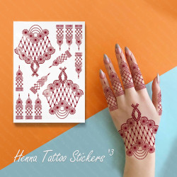 Tatouage temporaire au henné indien pour femme, imperméable