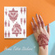 Tatouage temporaire au henné indien pour femme, imperméable