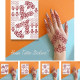 Tatouage temporaire au henné indien pour femme, imperméable