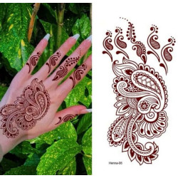 Planche de Tatouages Temporaires Henné en Stickers - Non Toxique et Résistants à l'Eau