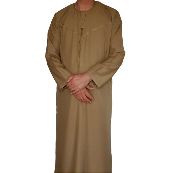 Qamis homme col cravate manches longues