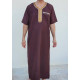 Qamis Homme col marocain et son encolure brodée 
