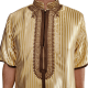 Qamis homme satiné col droit rayé collection Elégance 