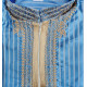 Qamis homme satiné col droit rayé collection Elégance 