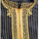 Qamis homme satiné col droit rayé collection Elégance 