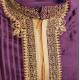 Qamis homme satiné col droit rayé collection Elégance 
