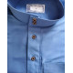 Qamis saoudien col mao ton bleu