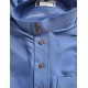 Qamis saoudien col mao ton bleu