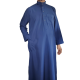 Qamis saoudien col mao ton bleu