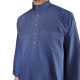 Qamis saoudien col mao ton bleu